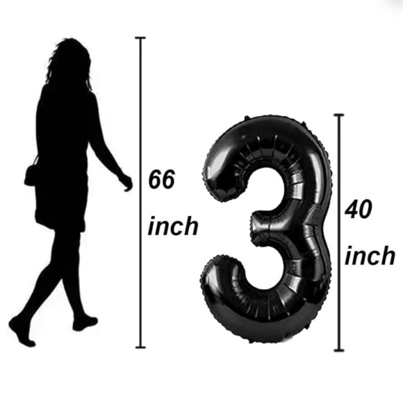 Black and Gold Birthday Party Decoration Set 39th - Picture 2 of 4